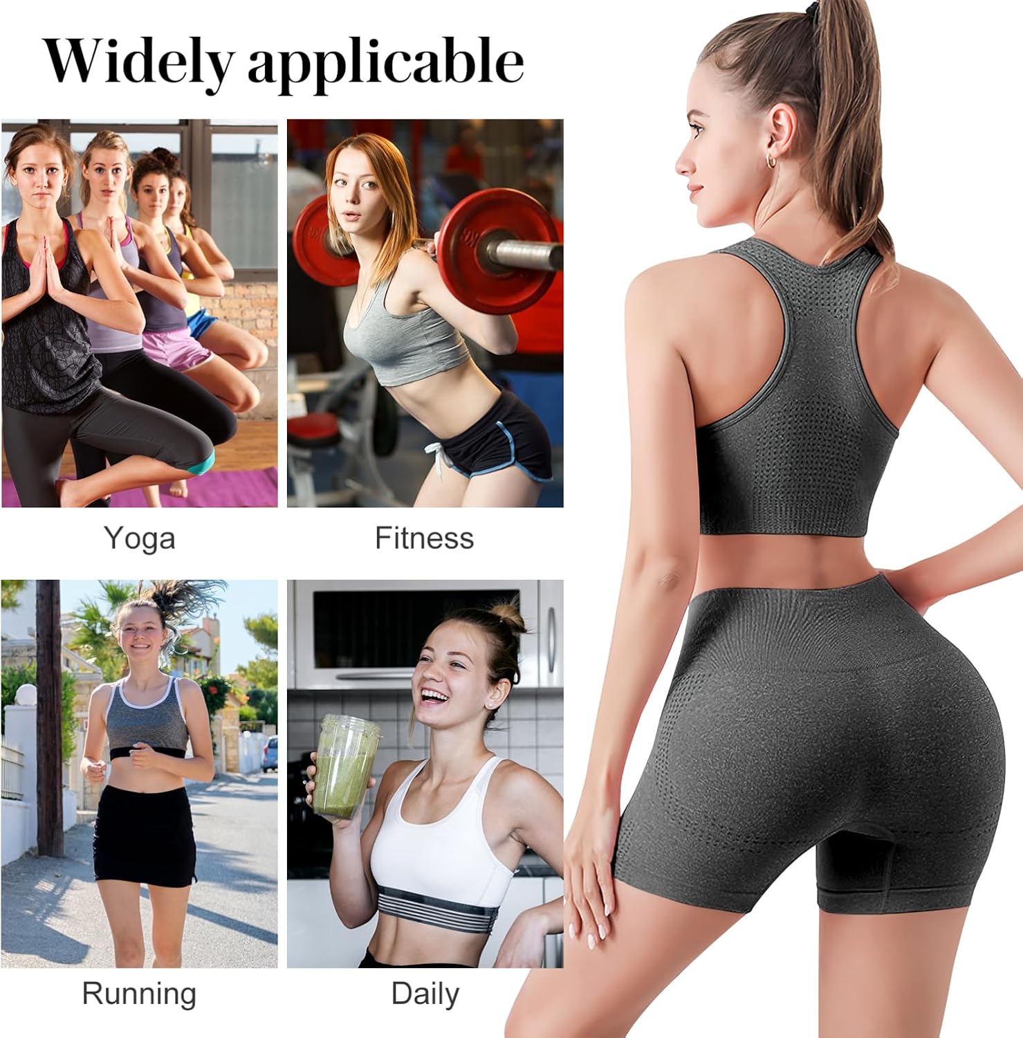 Holibanna 1set Women Yoga Outfits Comfortable Breathable Gym for Fitness Running More Lightweight High Elasticity Two-piece