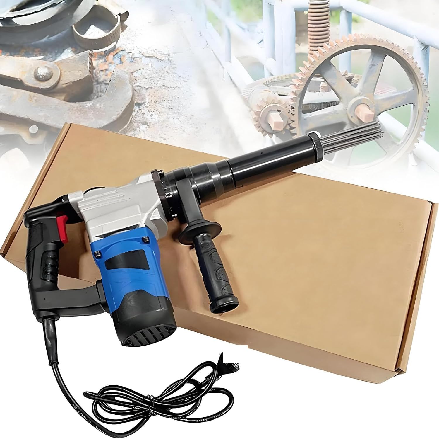 YXYLJOZ Electric Needle Remover, Industrial-Grade Needle Scalers, Electric Needle Descalers, Portable With Pistol Grip For Removing Rust, Welding Slag And Paint