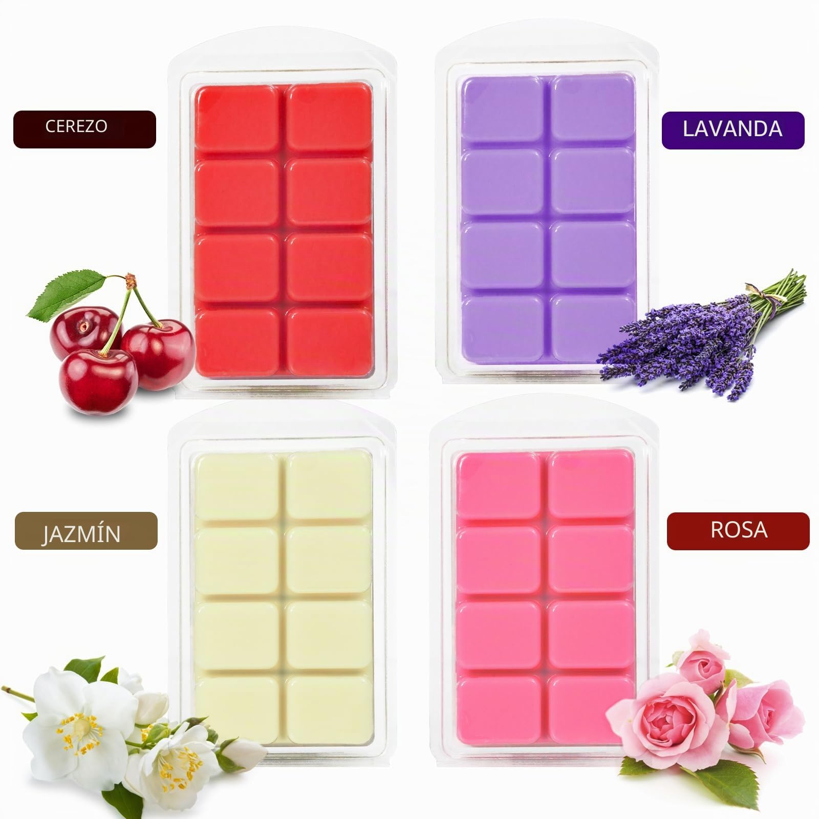 Cera derretida, Cubos de cera, Cera de soja Perfumada que Se Derrite para Calentador de Cera