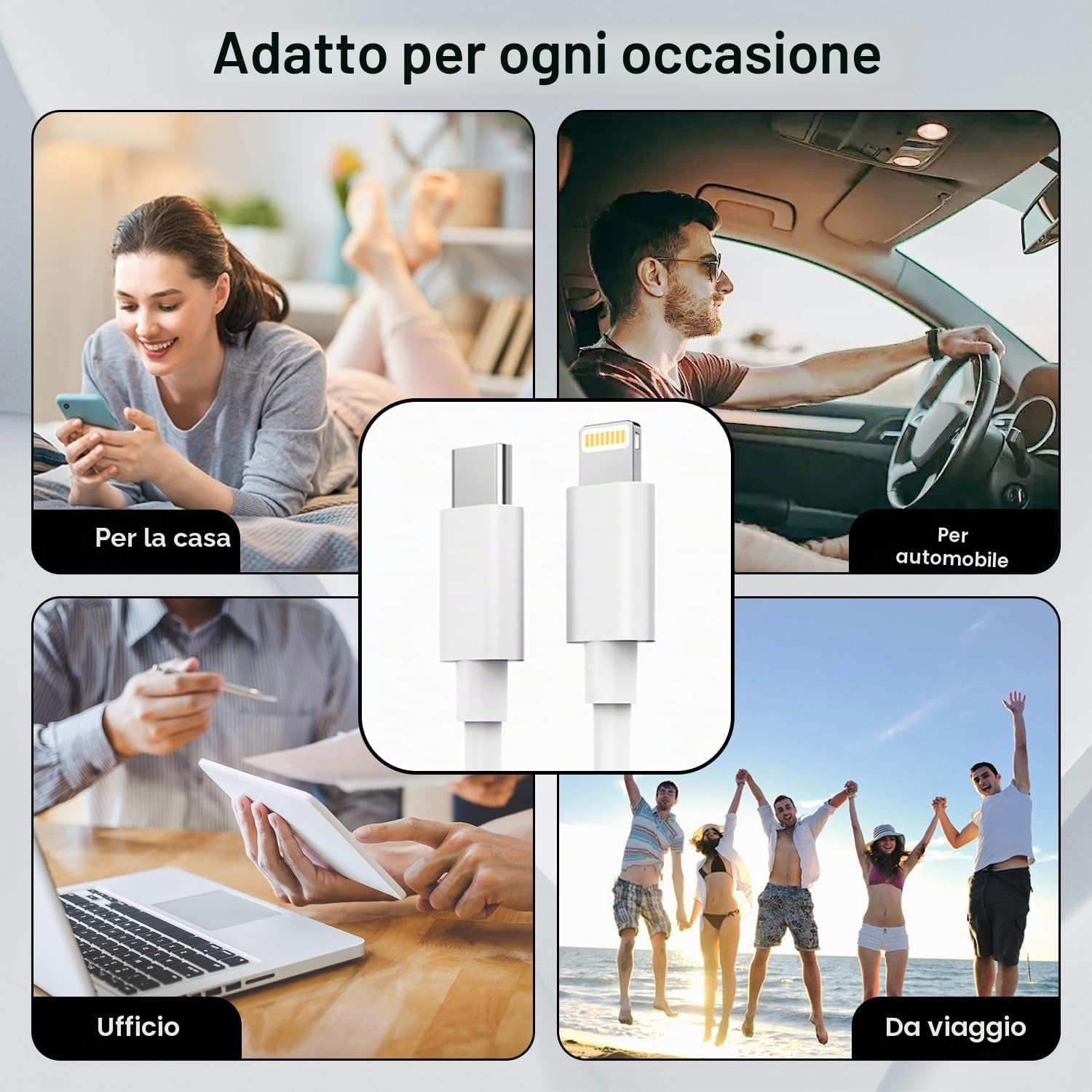 Cavo USB C Lightning 1M 3Pezzi[Certificato Apple MFi], Cavo iPhone USB C Cavo USB C Ricarica Rapida Cavo Lightning Cavetto iPhone Filo Caricatore per iPhone 14 13 12 Pro Max/11/XS/XR/X/8/iPad