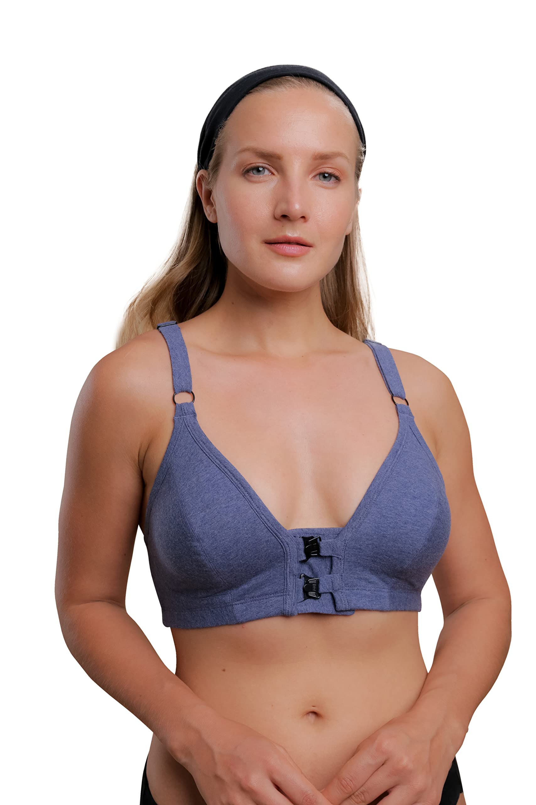Cottonique Women's Front Closure Support Bra Regular