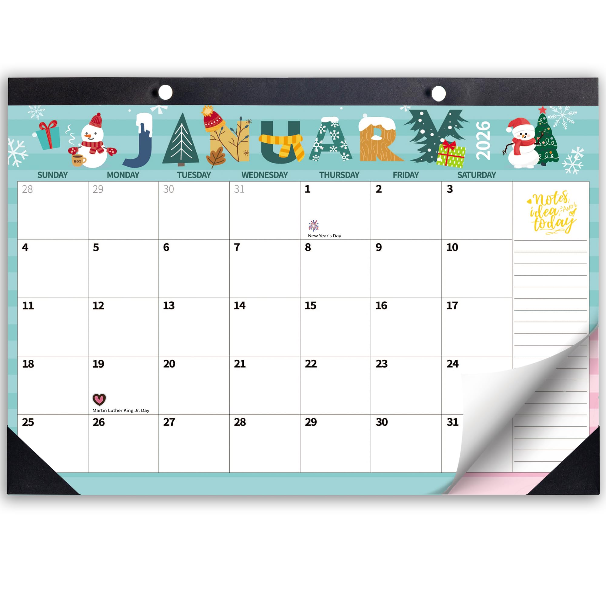 Windrio 2026 Desk Calendar Wall Calendars, Large 17" x 12", November 2025 - December 2026 Monthly Planner Desktop, 14 Months Planning Organizing for