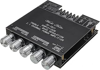Bluetooth Verstärker Modul Hifi Stereo, ZK-TB21 TPA3116D2 Bluetooth 5.0 Subwoofer Verstärkerplatine 50W X 2 (R- und L-Kanal) + 100W 2.1 Kanal Power Audio Stereo Bassverstärker
