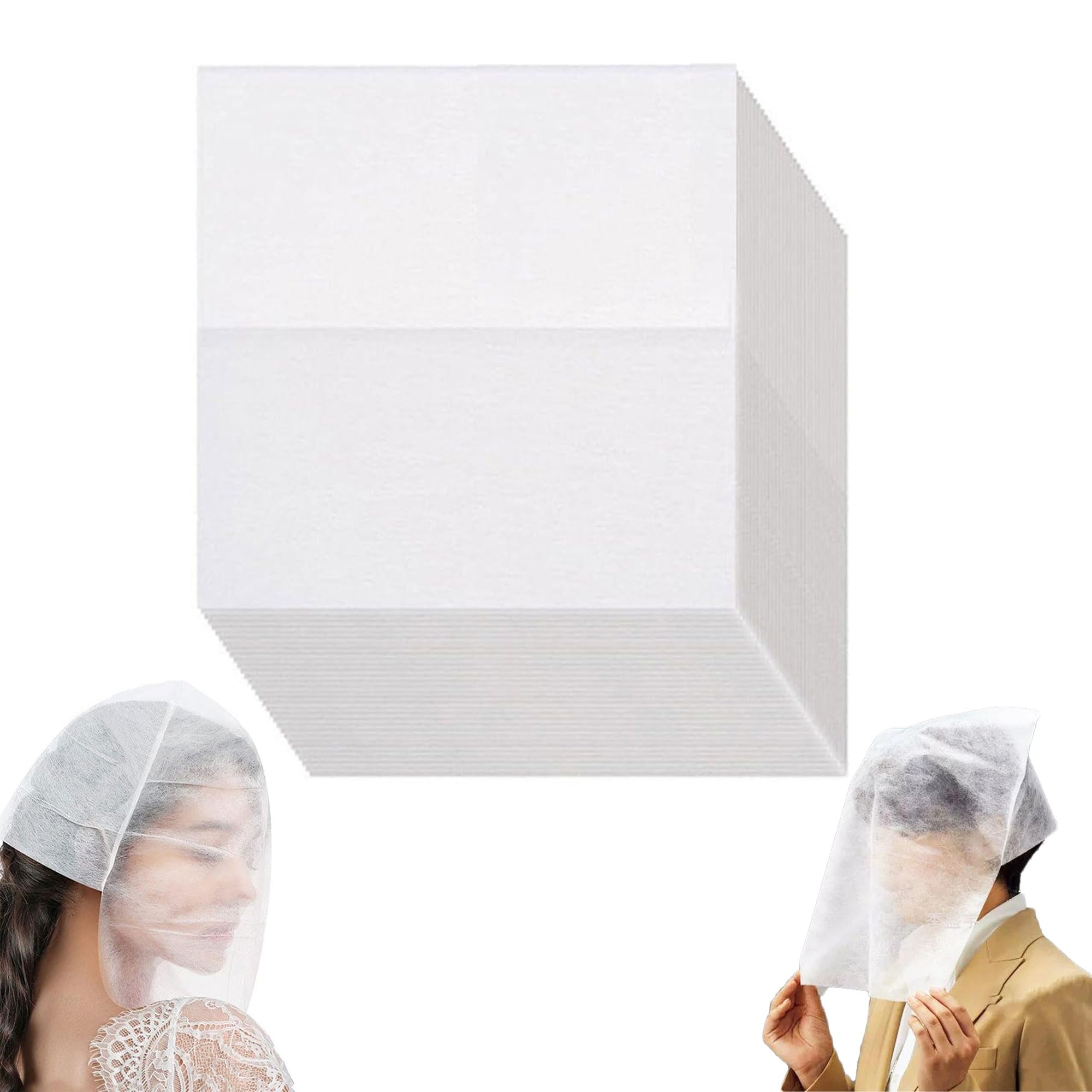 25 Pezzi Copertura Protettiva per Trucco di Bellezza Protezione Abbigliamento Tessuto Non Tessuto Copertura per Viso Maschera Cosmetica Traspirante per Donne Cappucci Antimacchia Indumenti (A)