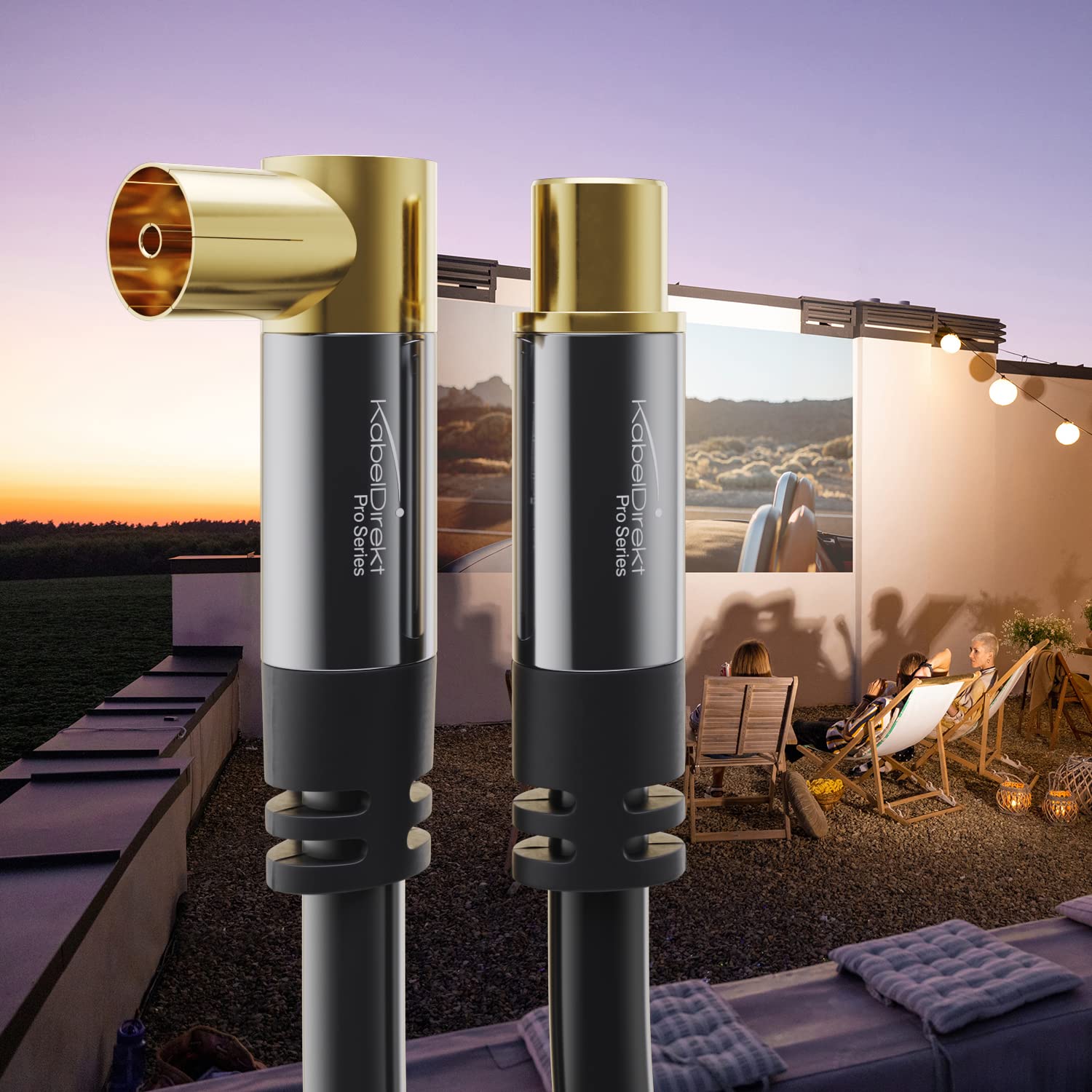 KabelDirekt – Cavo Antenna TV 4K, Coassiale – 90° angolato/dritto – 2 m – Cavo TV digitale/analogico – Disponibile in 0,5-20 m (Presa angolata/Spina dritta, per DVB-C/DVB-T/DVB-S, nero)