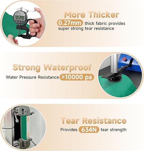 Miniatura 8 de LXKCKJ Cubierta redonda de piscina de 15 pies, cubiertas solares para piscinas sobre el suelo, protector de piscina interior con diseño de cordón