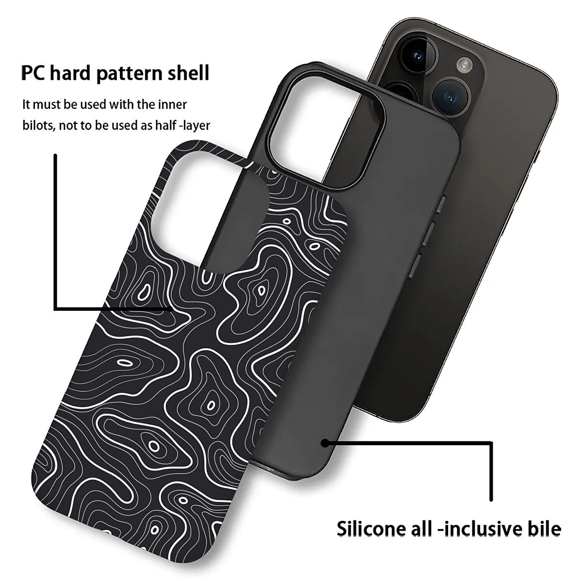 Amazon.com: SmaMZ for iPhone 16 Pro Case, T2 Topographic Map