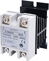 Vista 7 de TWTADE Relé de estado sólido SSR-25AA 25A CA 80-250V a CA 24V-380V + disipador de calor