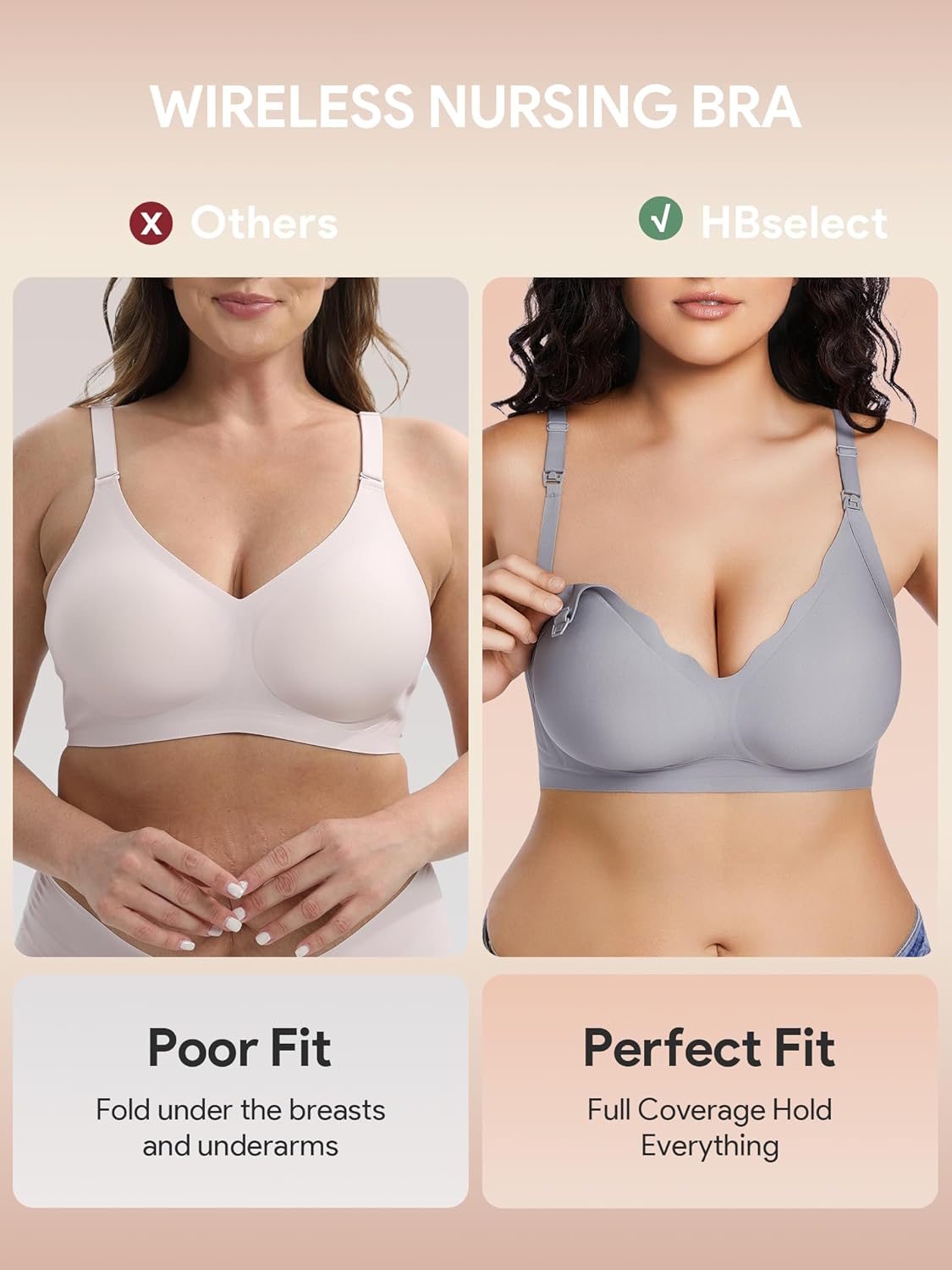 HBselect Nursing Bras for Breastfeeding 3PCS Comfort Jelly Maternity Bras Seamless Wireless Push Up Pregnancy Bralettes - Image 7