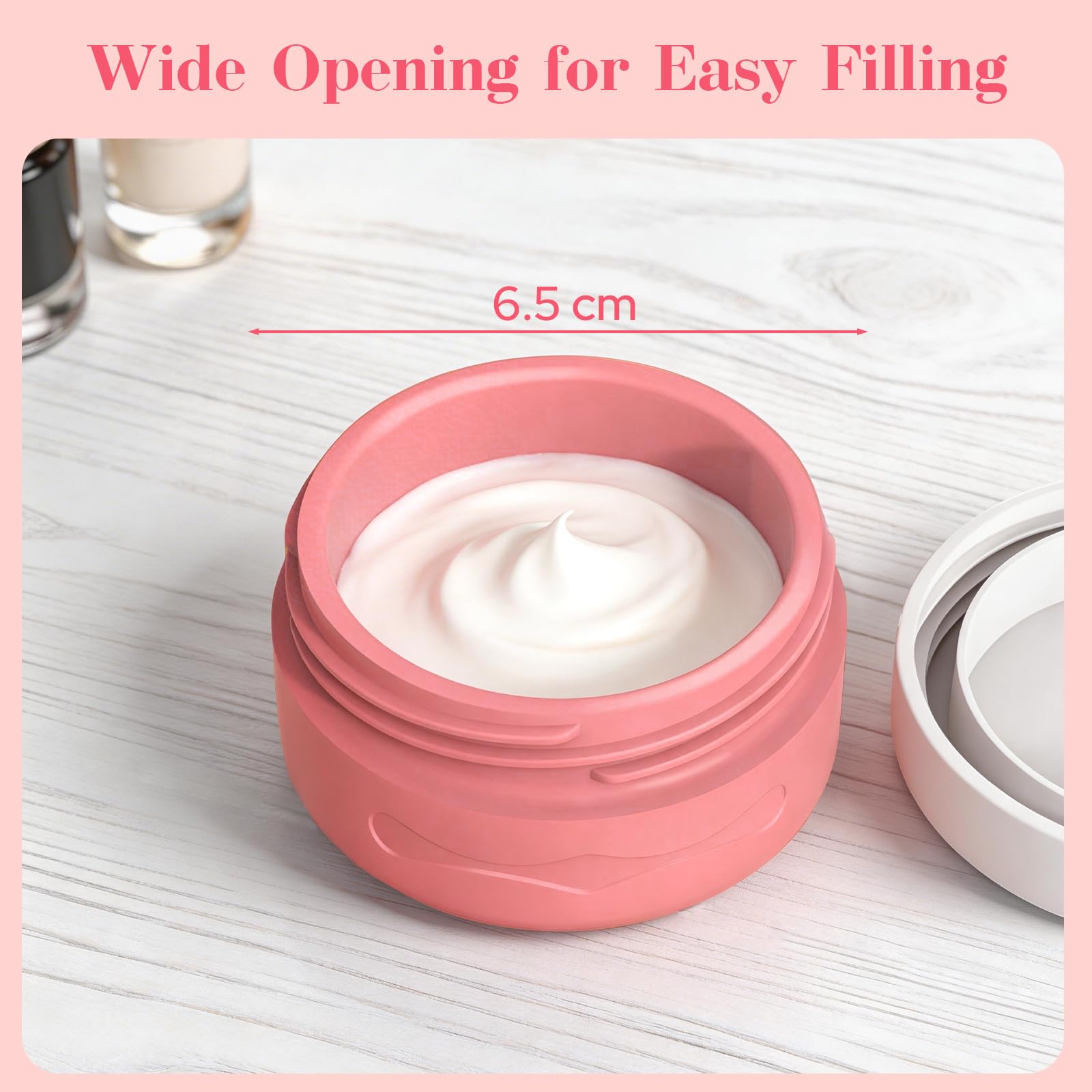 Euqvunn Lot de 4 Flacon Voyage, Contenant Voyage, Récipients de Voyage pour Articles de Toilette Approuvé par la TSA 40ml, Pots à Crème en Silicone Anti-fuite pour Cosmétique(4 Couleurs)