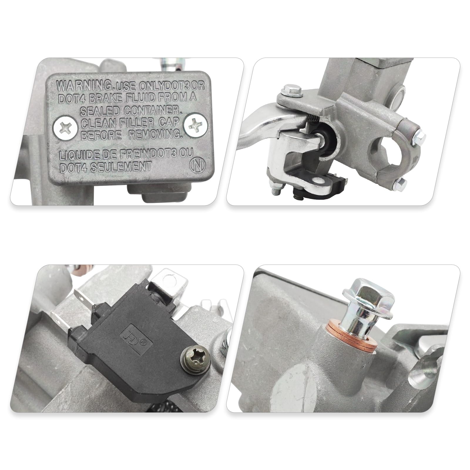 Amazon.com: M MATI Grey Rear Brake Master Cylinder Left Hand for