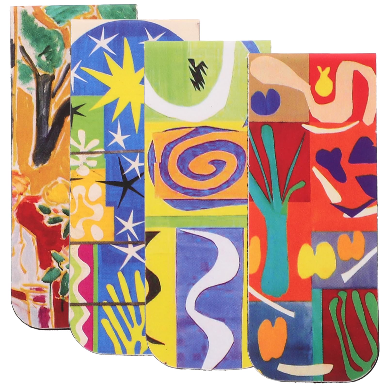 EXCEART 4 Piezas Marcador Magnético Marcador De Página De Imán Clips Magnéticos Para Páginas De Libros Marca De Libro Etiquetas Literatura y Arte Material Magnético Alumno Pinturas Famosas