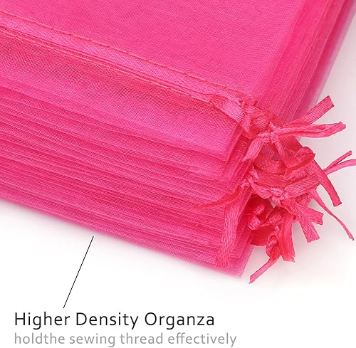 Miniatura 10 de Akstore 50 bolsas de organza con cordón transparente de 3.15 x 4 pulgadas para joyas, bodas, fiestas, Navidad, bolsas de regalo (blanco, 2 x 3.2)