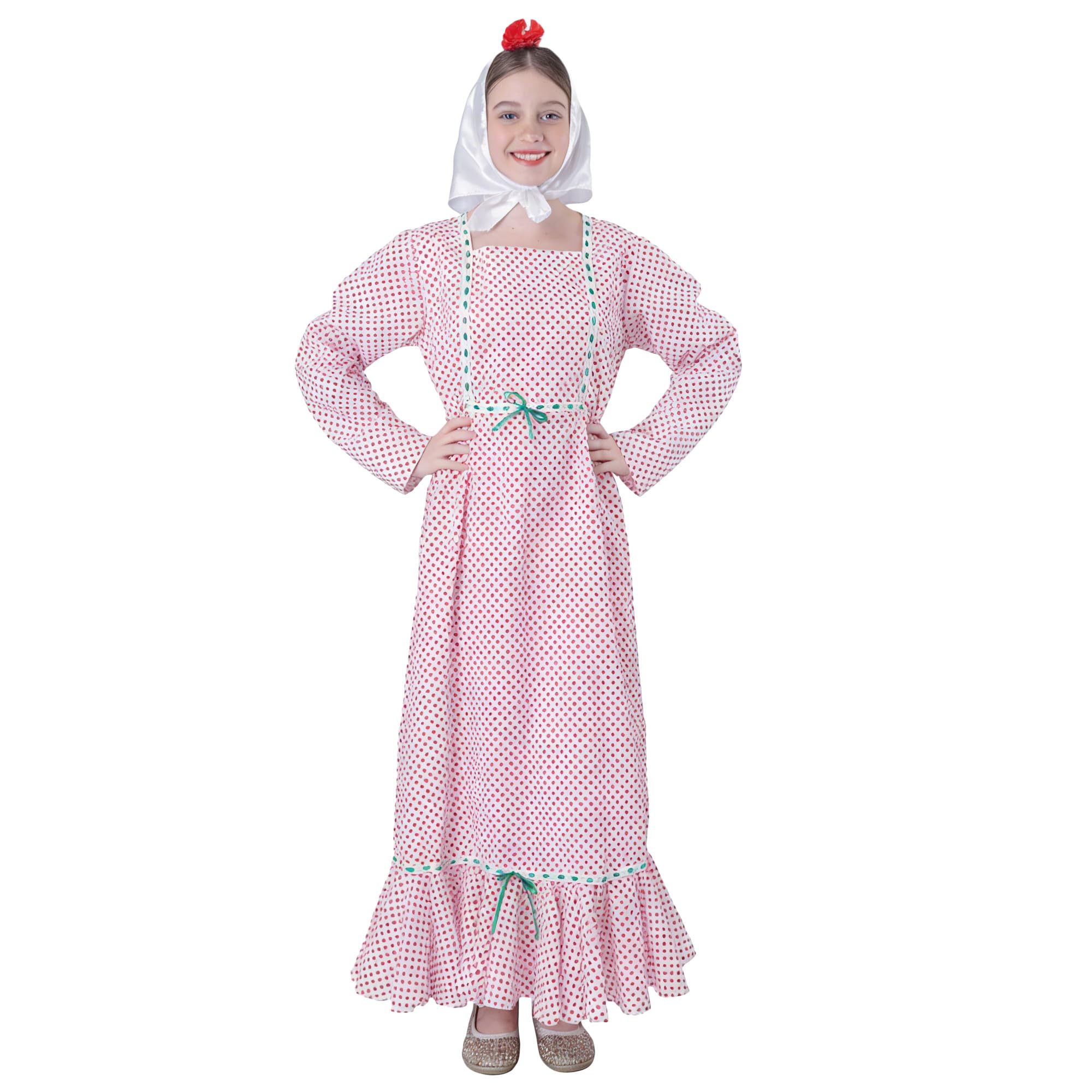 Wildarms Disfraz Infantil de Chulapa 3 Piezas, Traje Tradicional para Feria de Abril, Flamenco y Fiestas