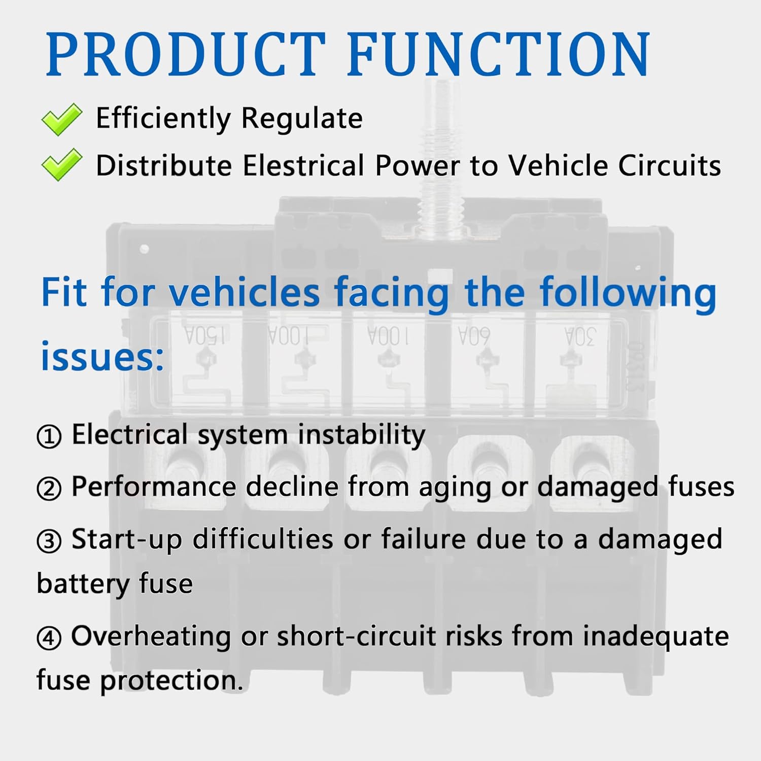 956-601 Main Fuse Block Fit for Dodge Durango 2011-2023 for Jeep Grand Cherokee WK 2012-2022 Fusible Fuselink Box Assembly Replace# 68089468AA FH65 956601