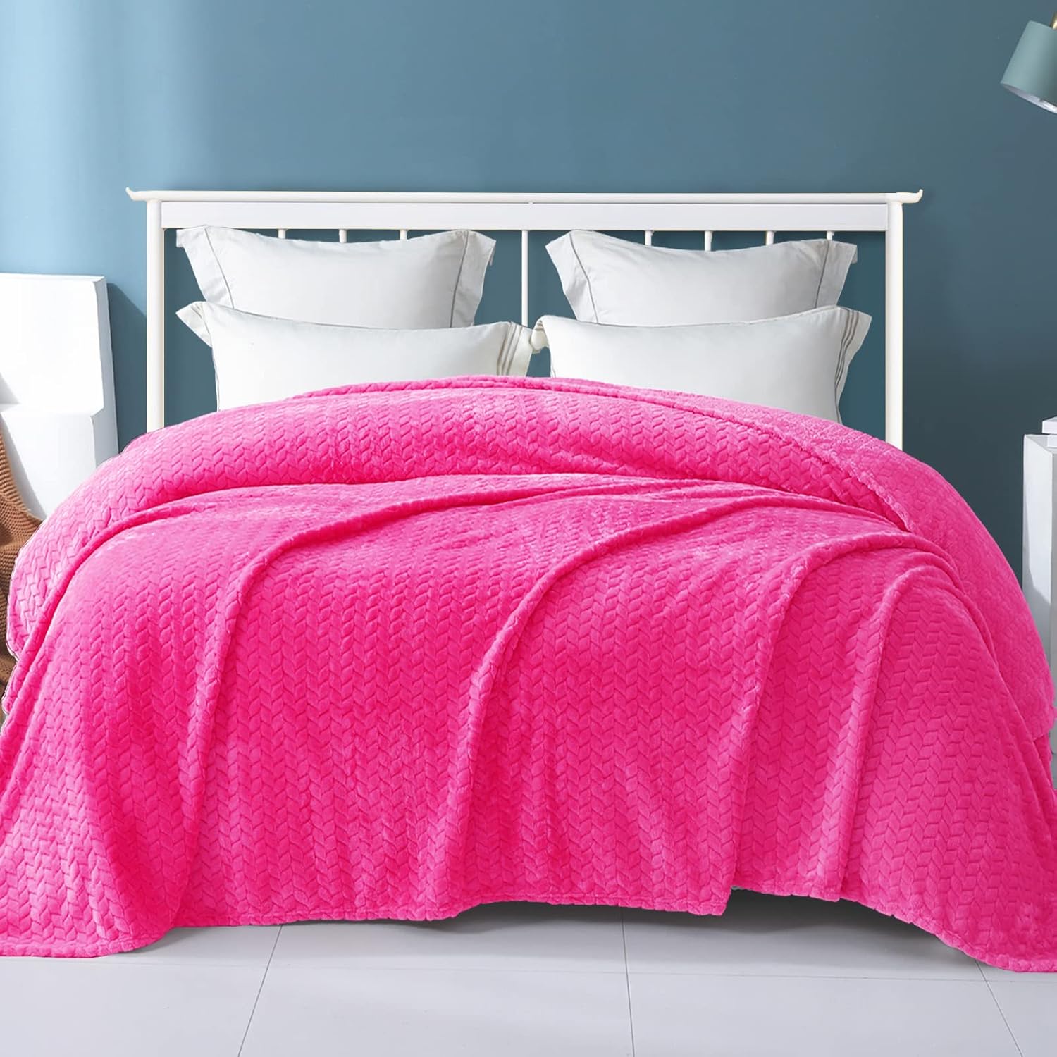 Exclusivo Mezcla Queen Size Flannel Fleece Blanket, 90x90