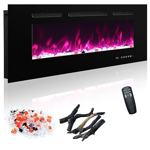 Electric Fireplace 36 In, Wall Mounted & Recessed Electric Fireplace