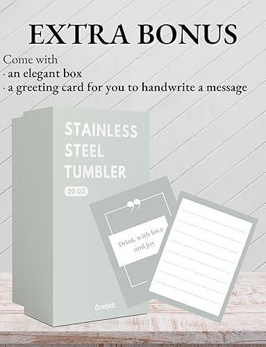 Miniatura 7 de Onebttl Regalos de agradecimiento a los profesores para Navidad, Día de Apreciación del Maestro, vaso de acero inoxidable de 20 onzas con tapa y