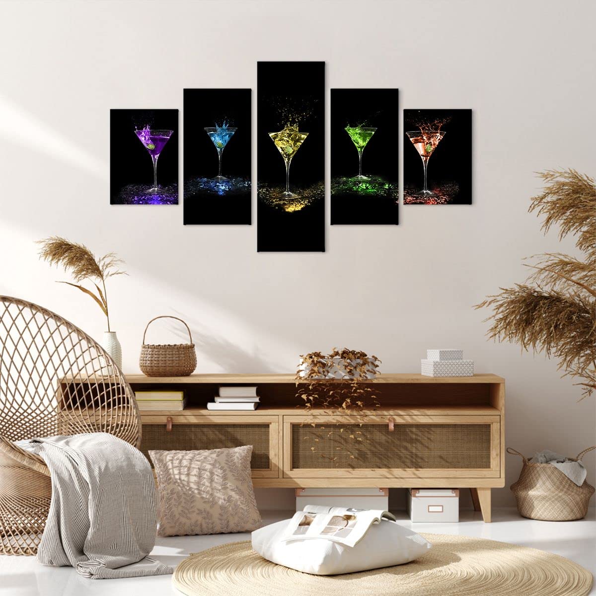 ARTTOR Cuadro sobre Lienzo 125x70cm Moderno Tríptico Cocina - 0442