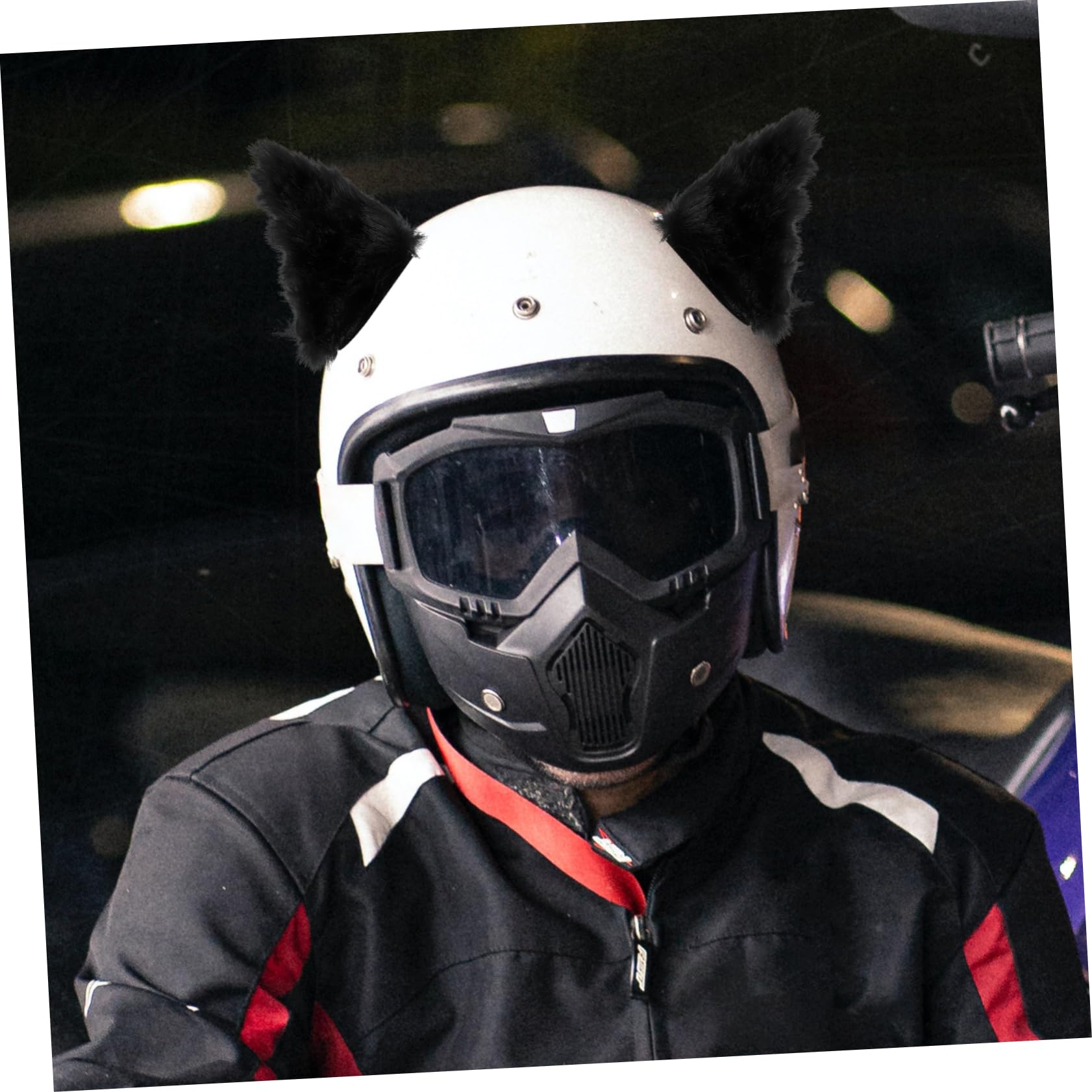 NAMOARLY 1pair Adorable Cat Ear Helmet Decor Stickers Replaceable Helmet Ear Ornaments for Motorcycles Scooters Chic Design for Personal Expression