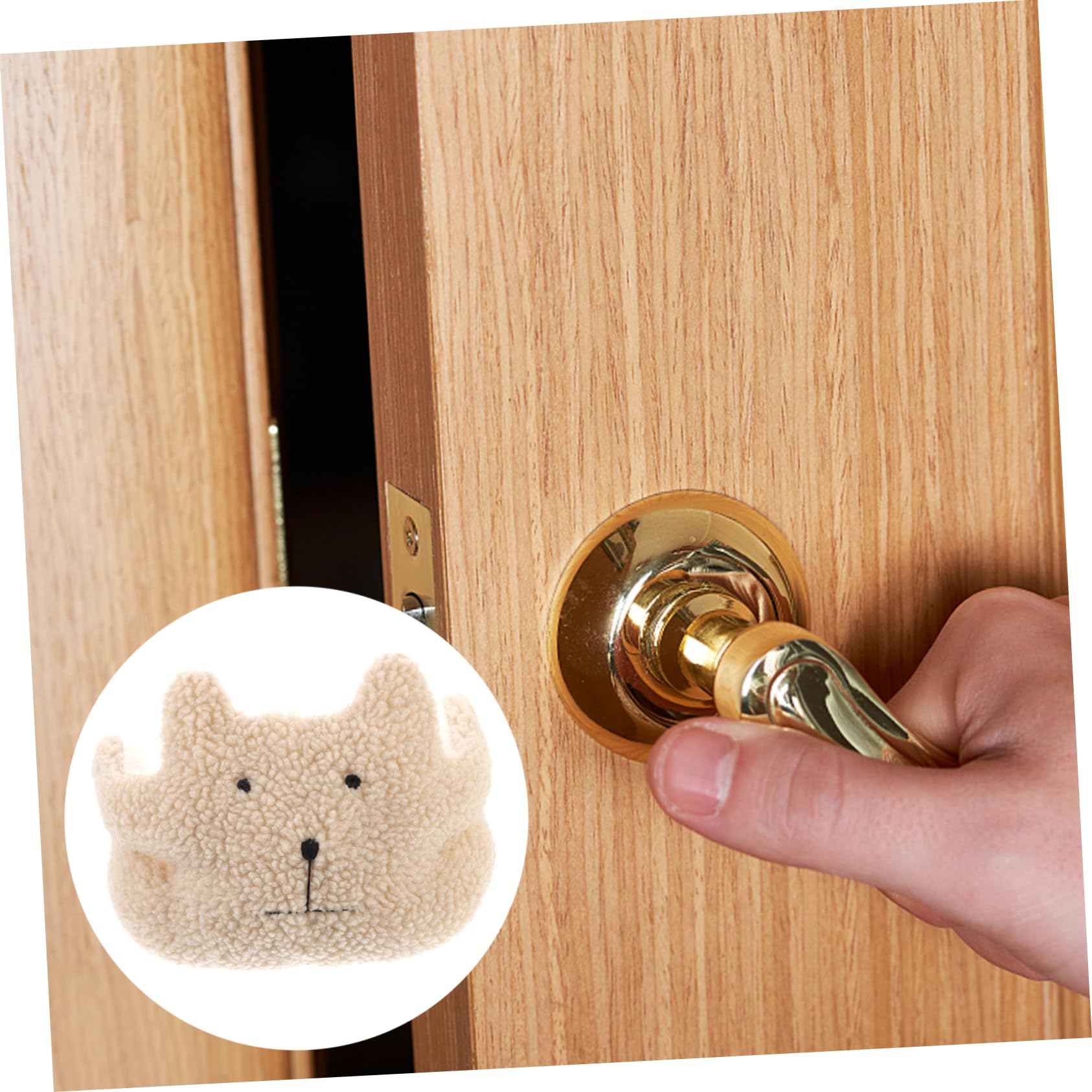 TOYANDONA 3piezas Topper De Puerta Forma De Oso Protector De Manos para Bebés Tope De Puerta De Peluche para Seguridad Infantil El Hogar