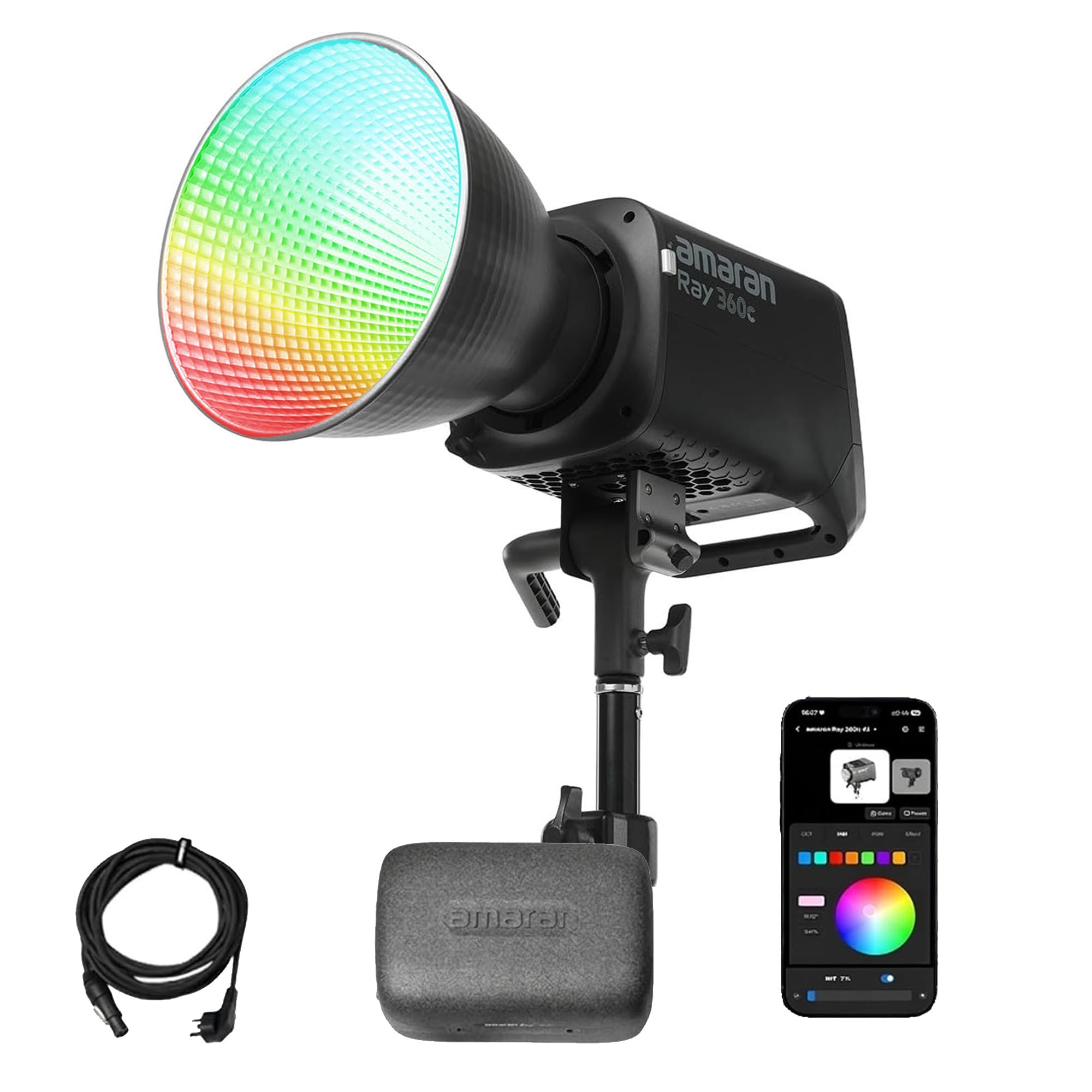 Amazon | Aputure amaran Ray 360C RGBWW 360W COB ボーエンズマウント