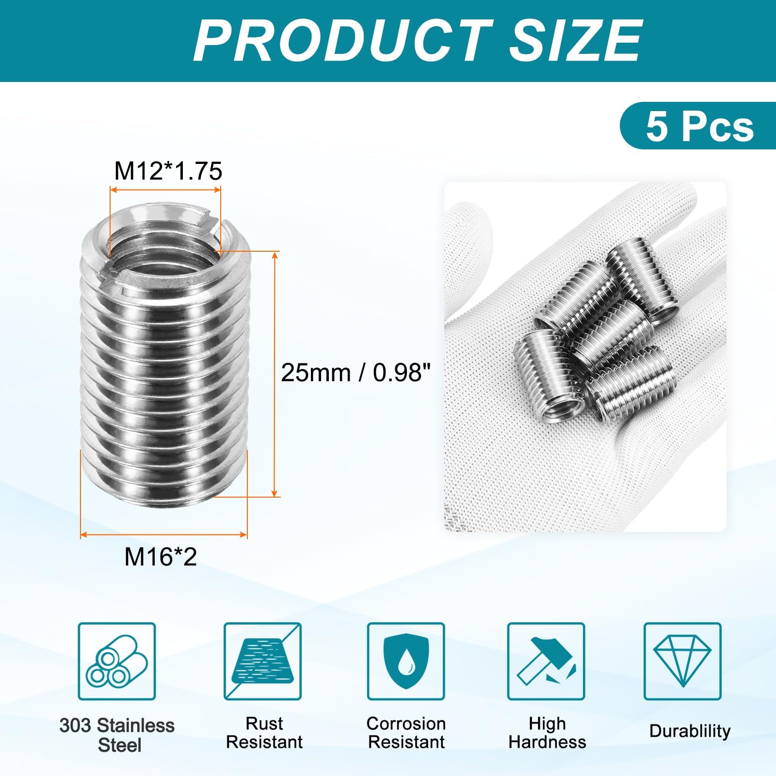 PATIKIL Thread Adapters Sleeve Reducing Nut - Image 2