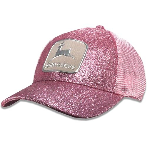 John Deere Pink Glitter Historic Tm Womens Cap-Pink-One Size