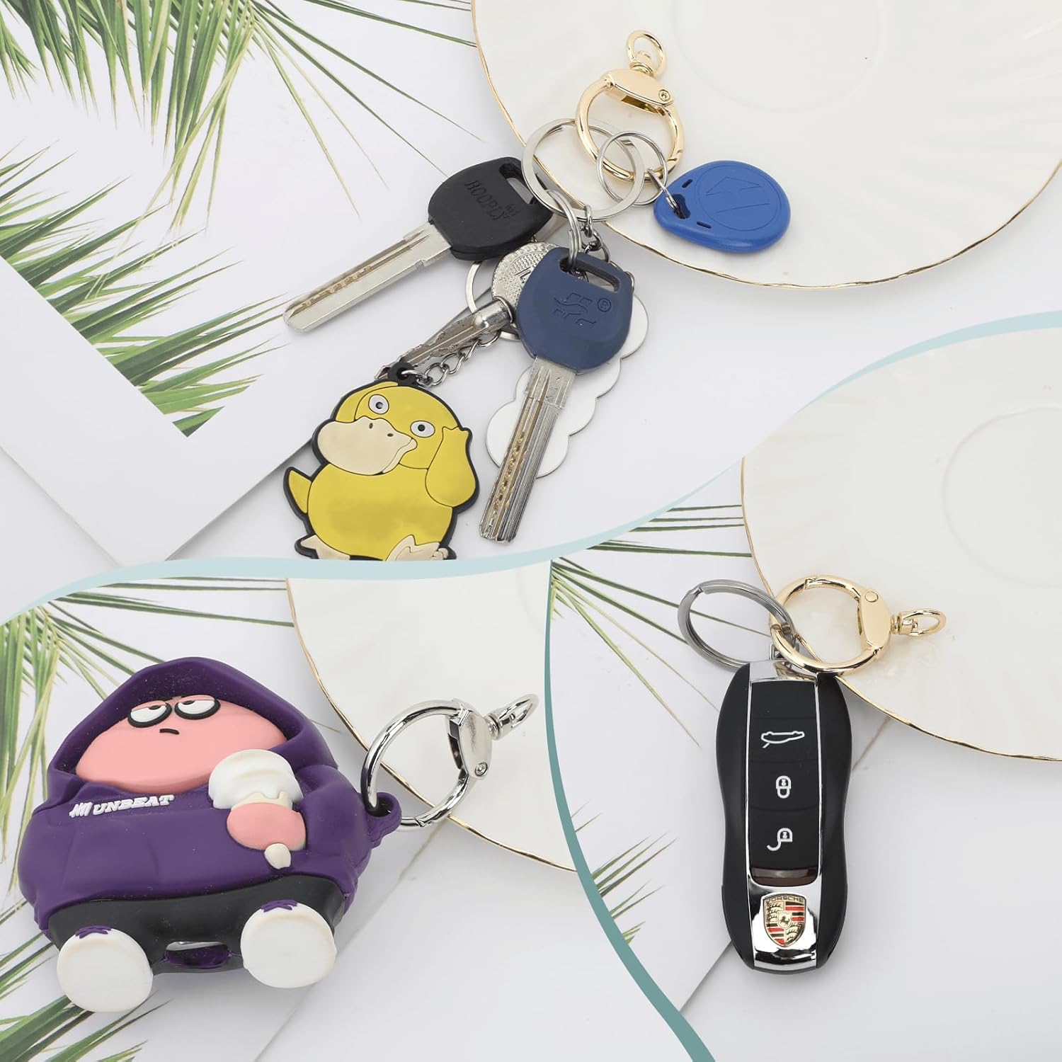 30Pcs Round Spring Snap Hooks with Swivel Ring, BetterJonny Inside Diameter 23mm Round Spring Keyrings Buckle Snap Clip Trigger for Keychain Bags Purse Craft DIY Accessories(3 Colors) - Image 6