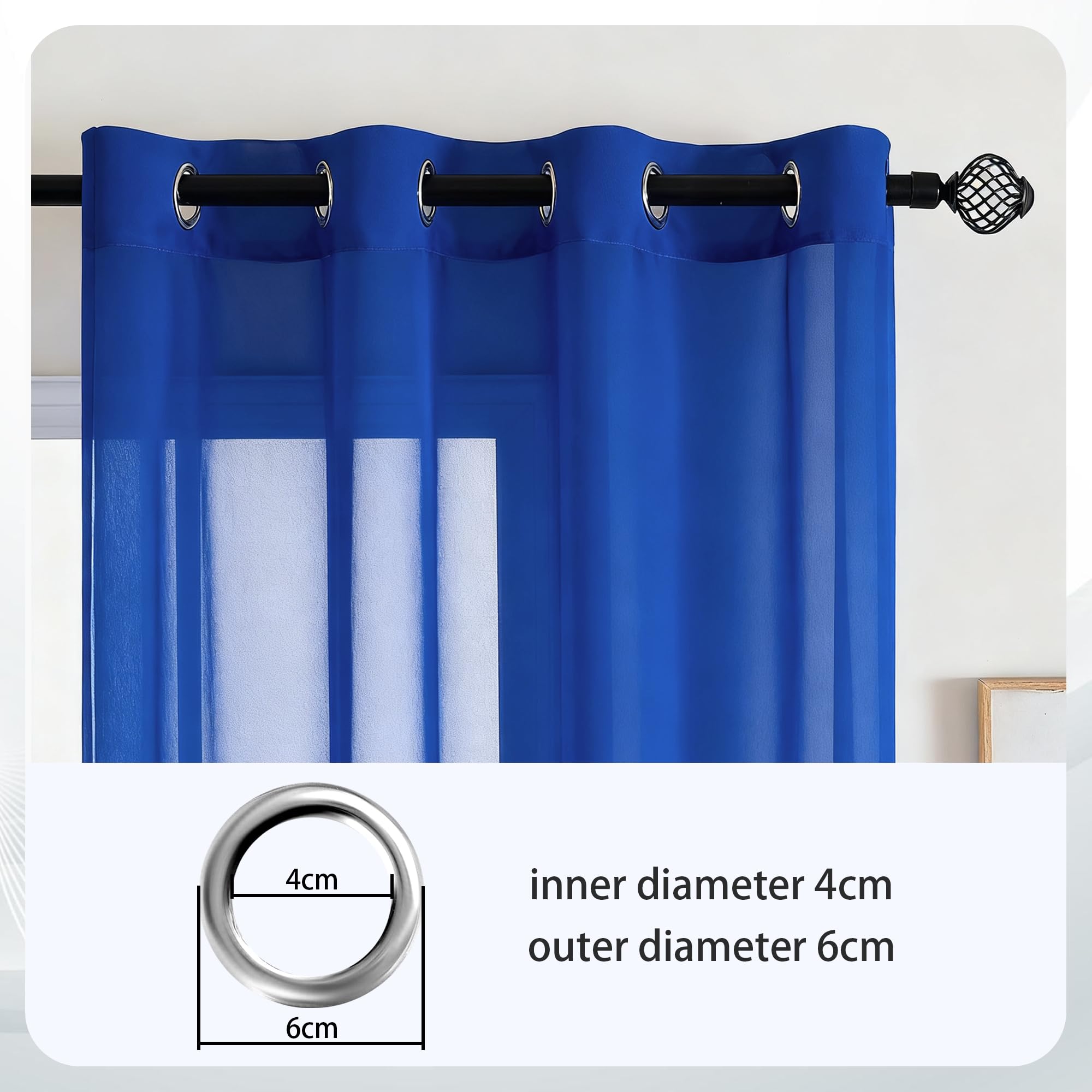 Amazon.co.jp: レースカーテン 420 x 130 cm Uvカット断熱風を通すク
