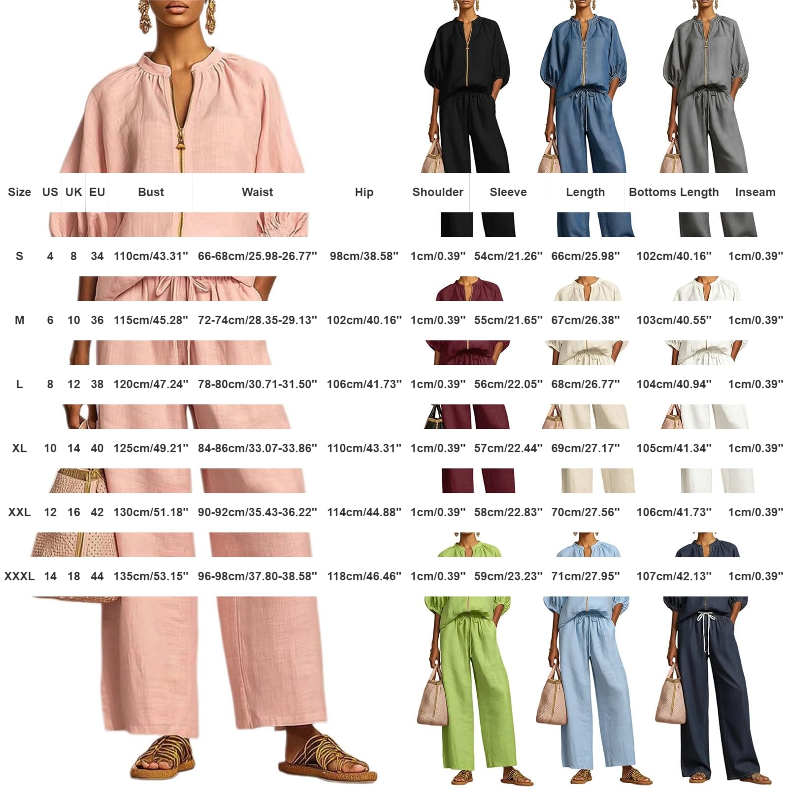Conjunto Mujer Verano 2 Piezas Moda raje de Primavera Ligero Chndal Blusa Pantalones Ropa Playa Vacaciones Deportivo Casa Trabajoconjunto de mujerVerstil y fcil Combinar