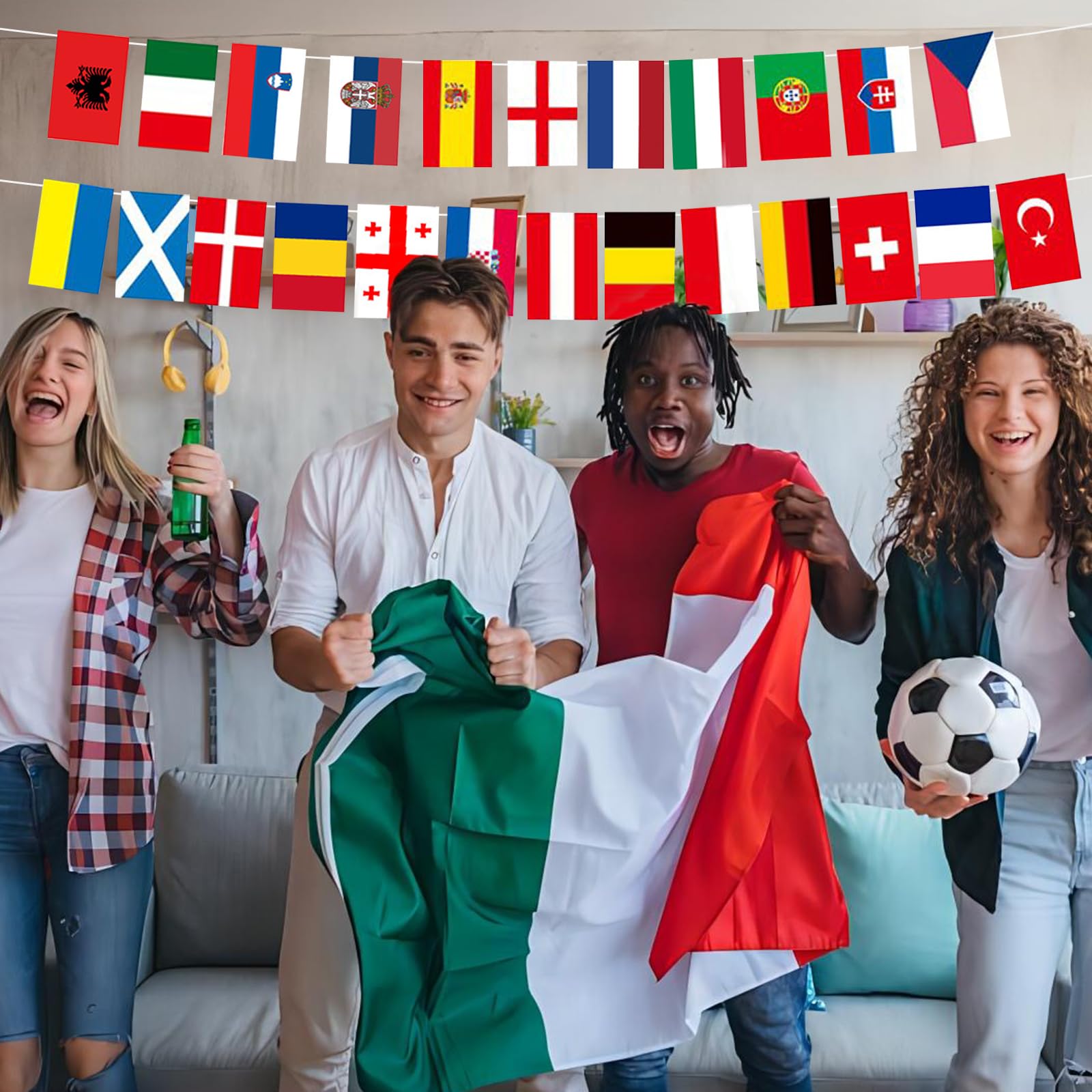 44 Country Flags Banner European Countries String Flags Banner - 44 ...