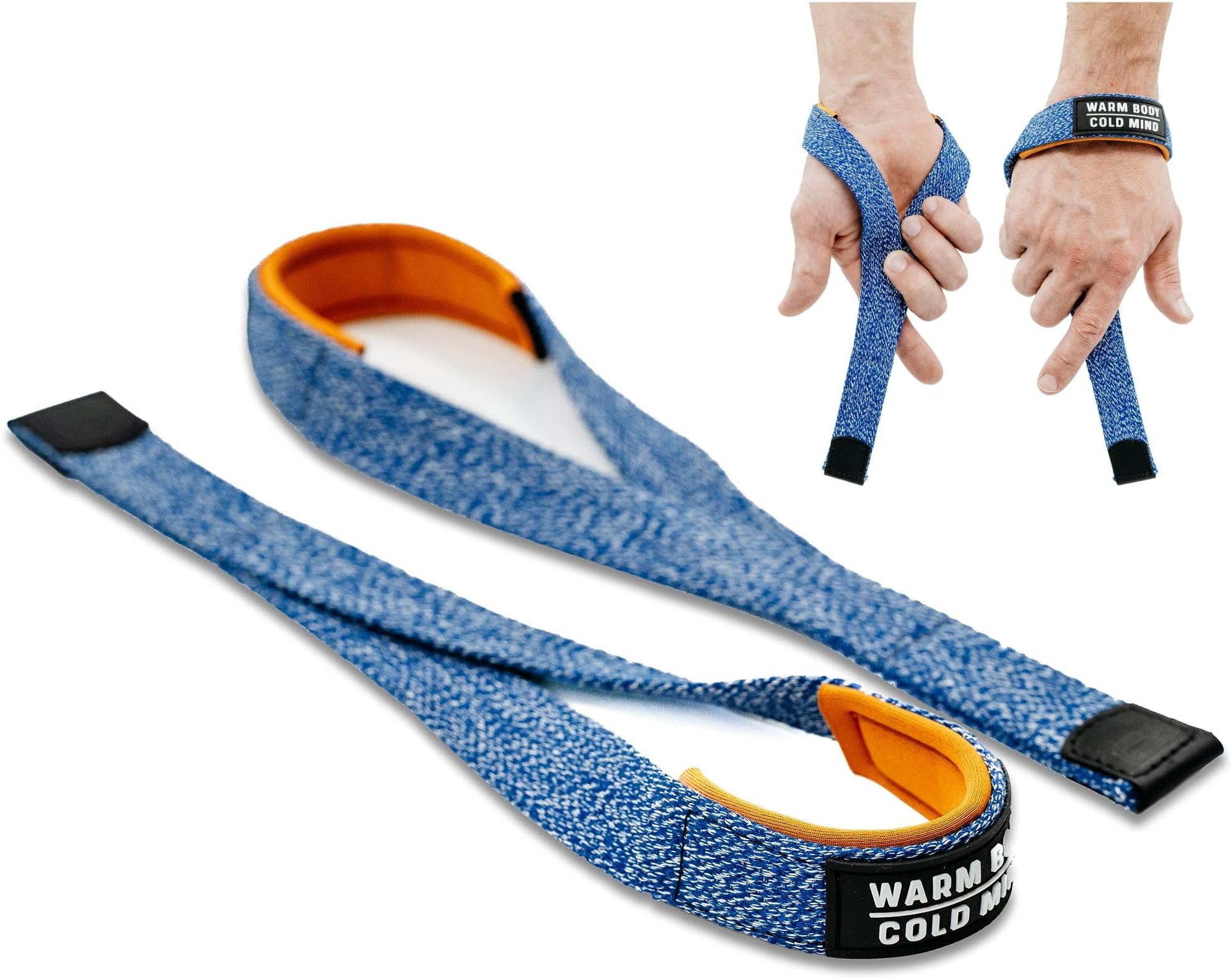 WARM BODY COLD MIND V2 Lifting Wrist Straps for Olympic Weightlifting, Powerlifting, Bodybuilding, Functional Strength Training - Heavy-Duty Cotton Wrist Wraps with Neoprene, Pair