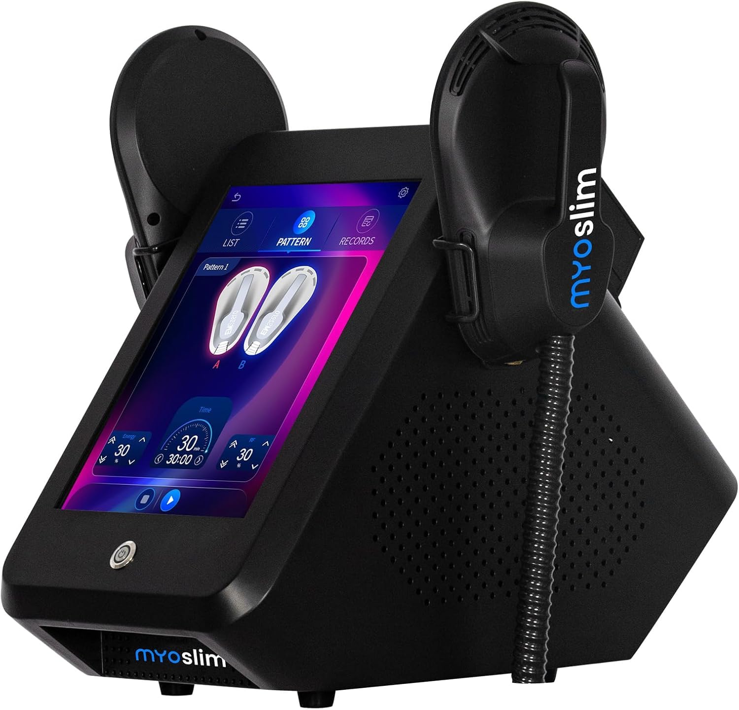 Myoslim Máquina de Escultura Corporal EMS, Equipo Profesional Electromagnético para Tonificación Muscular y Reducción de Grasa, con Pantalla Táctil y Certificación CE