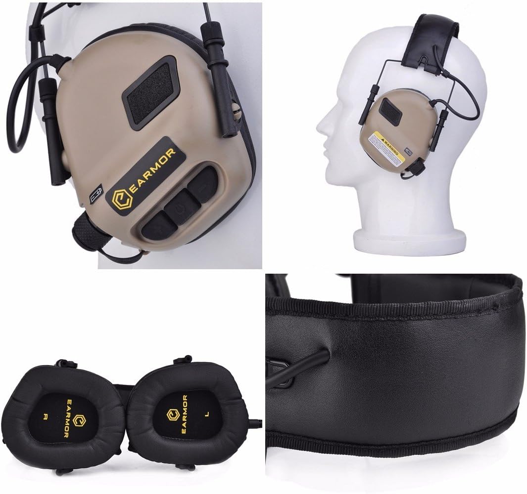 Sport Sound Amplification Gunshot Noise Canceling Hearing Protection Electronic Earmuff Earphone Green M31