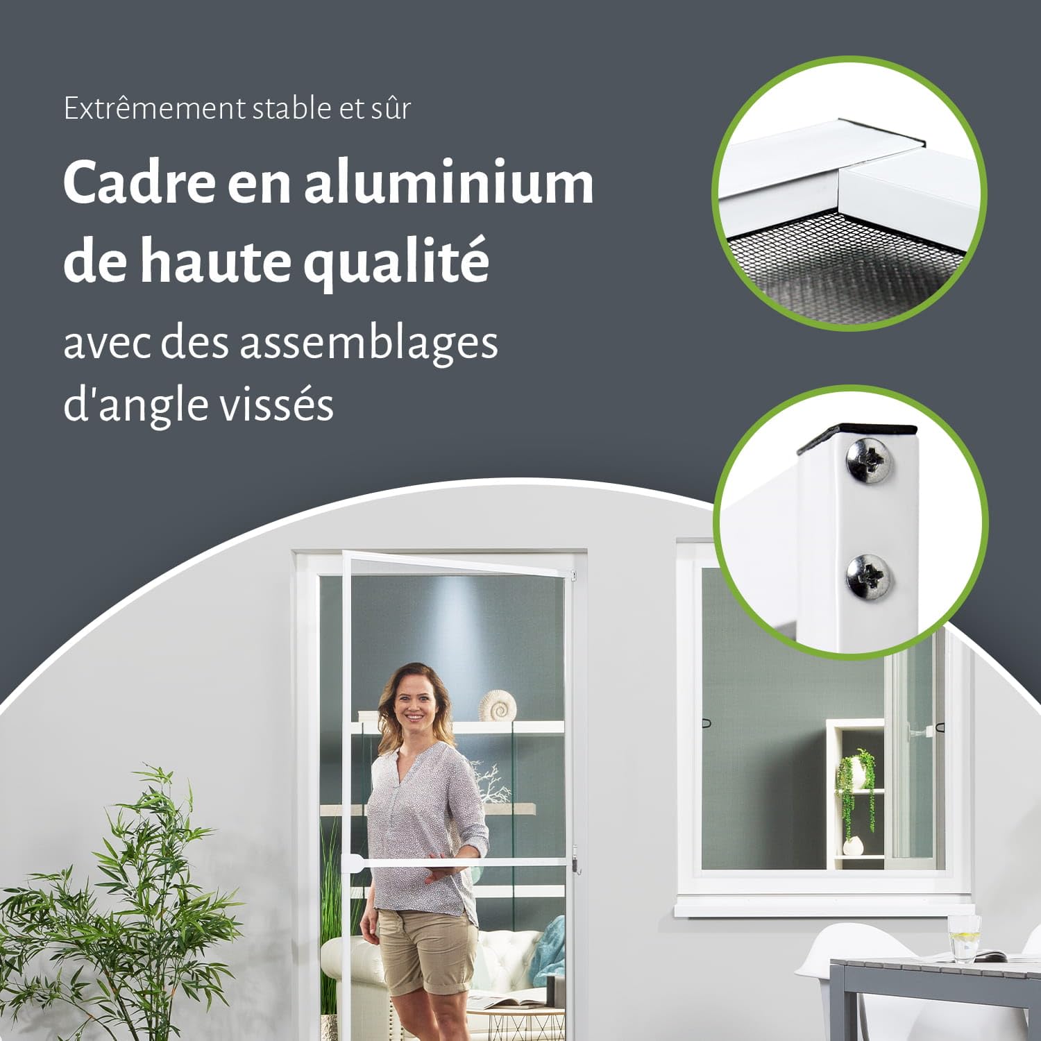 empasa Moustiquaire porte, cadre aluminium MASTER PRO, découpable