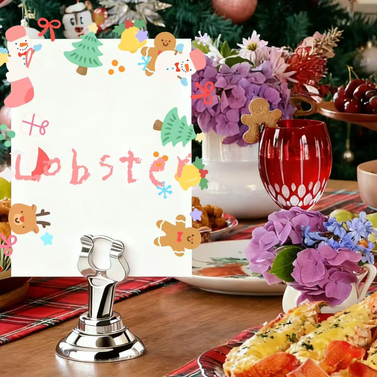 12 soportes para números de mesa, soportes para tarjetas de lugar para mesa, elegante soporte para tarjetas de mesa, ideal para bodas, banquetes, fiestas de aniversario (plateado) (1.5 pulgadas)
