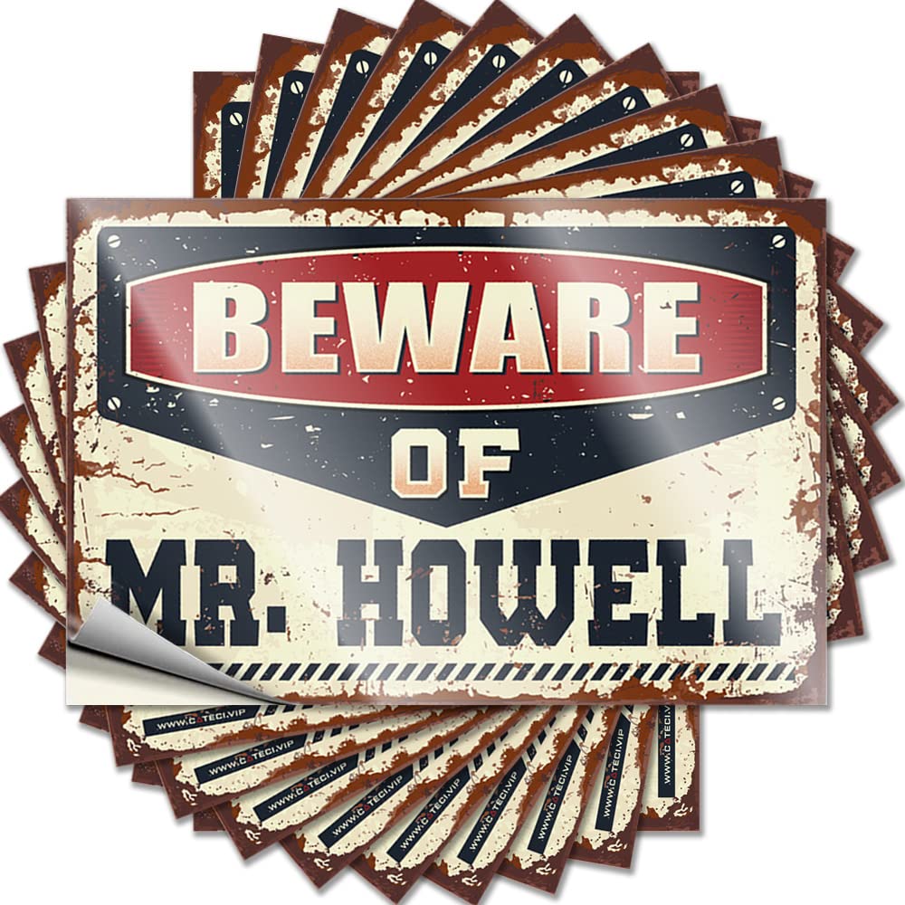 Sticker Funny Decor Durable Vinyl - Beware of Mr. Howell Haves for Bike Use(8X12CM)