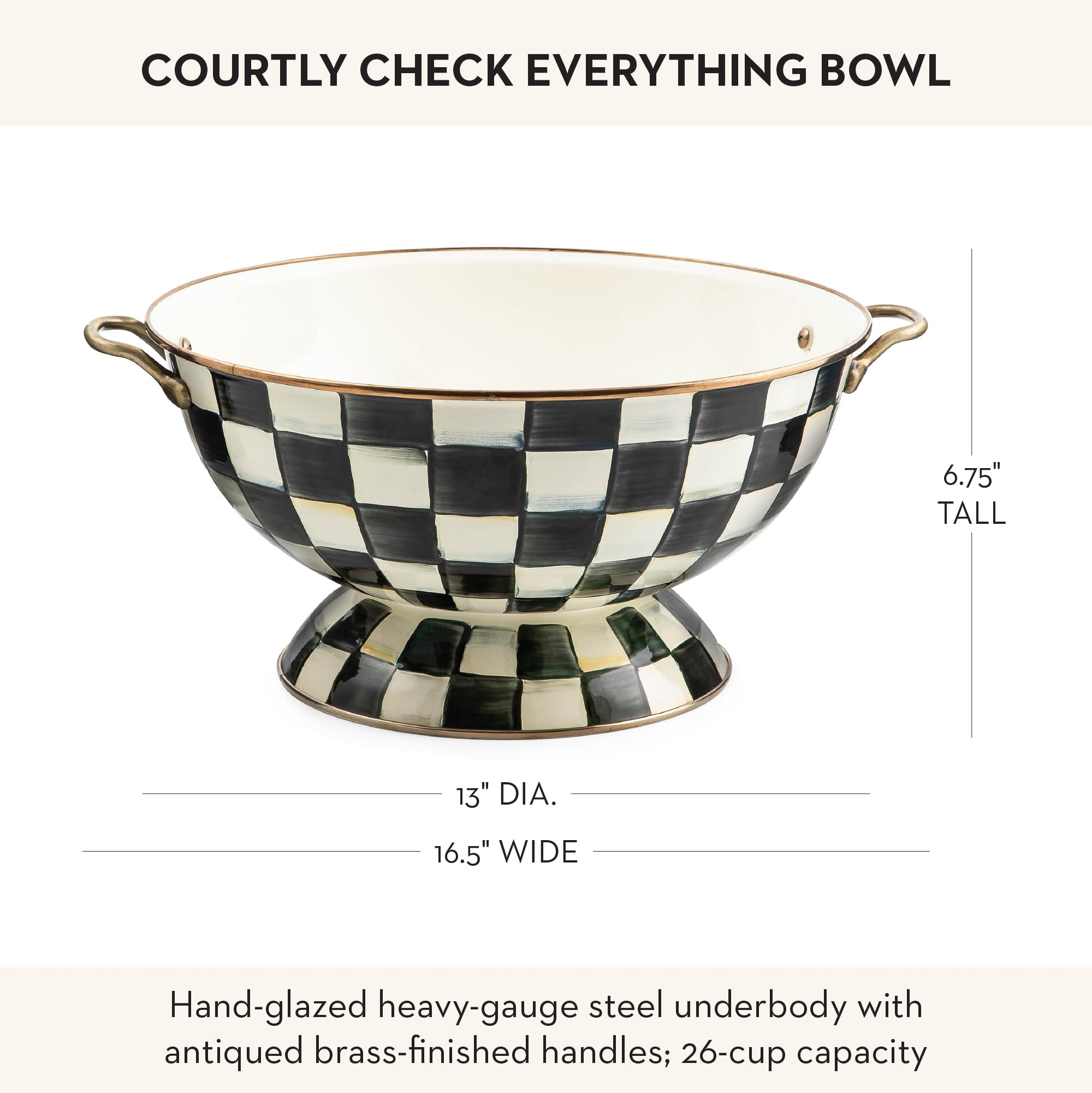 Amazon.com | MACKENZIE-CHILDS Enamel Bowl, Serving Bowl for