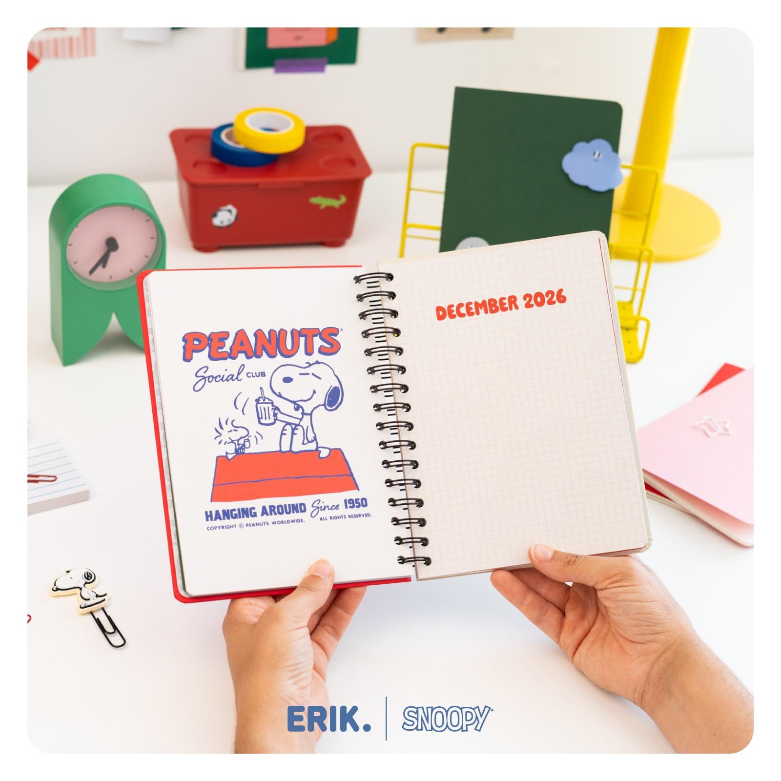 Grupo Erik A5 Academic Diary 2026-2027 Week to View - Snoopy Gifts for Dog Lovers | Back to School Planner 2026-2027, Mid Year Diary 2026 2027, A5 Weekly Planner | Snoopy Stationery, Dog Stationery
