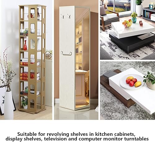 Miniatura 3 de V BESTLIFE Placa giratoria redonda de 12 rodamientos para mesa giratoria Lazy Susan, organizador de gabinete de cocina para mesa de exhibición de