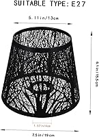 Vista 2 de Sombras de lámpara E27, cubierta hueca de luz de sombra de árbol, pantalla de lámpara moderna, pantalla de metal de repuesto para lámparas de mesa
