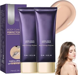 2Pcs Body Coverage Perfector, Natural Leg And Body Makeup Concealer, Tattoo Cover Up Makeup with Waterproof Lasting Effect, Long Last Body Foundation for All Skin Tones