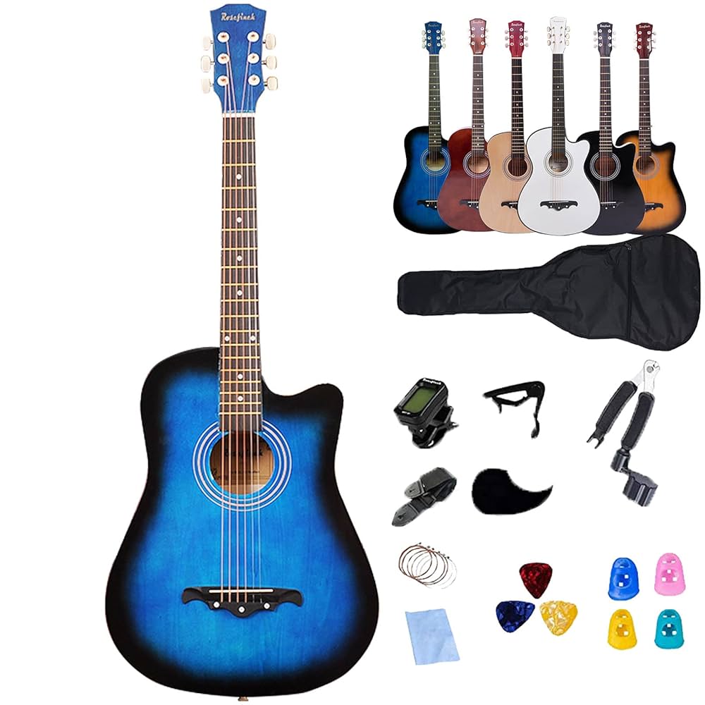 Rosefinch Acoustic Guitar 38 inch Cutaway Guitar Kit for