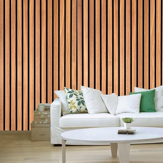 Decor Daddy Wooden Wallpaper for Walls Vertical Wood Wall Stickers