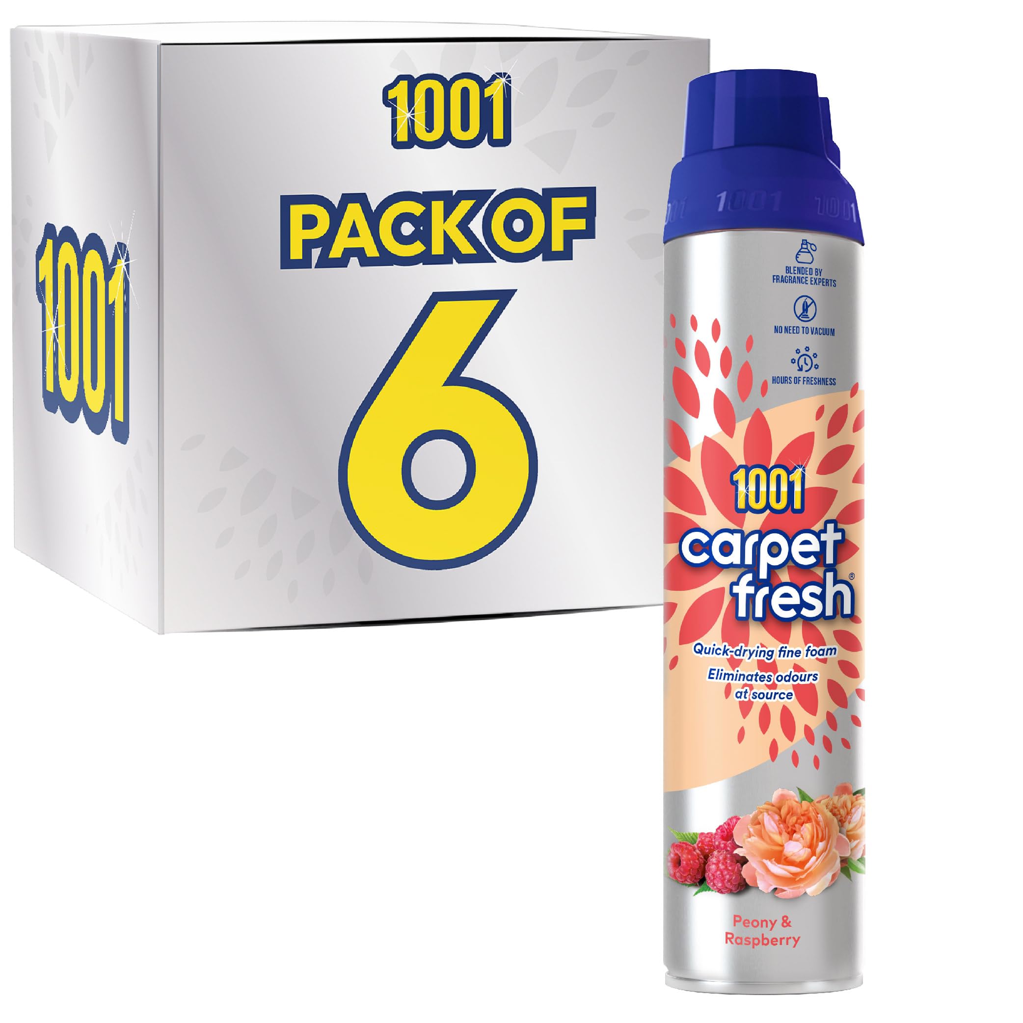 1001 Carpet Fresh Peony & Raspberry Pack of 6