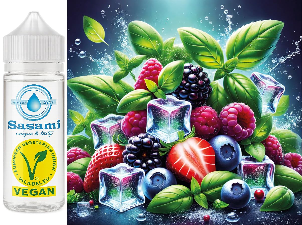 Berry Basil Bliss - fruits des bois basilic Ice arôme concentré - Vegan - Sasami - 100 ml