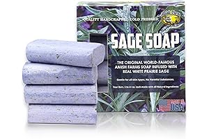 Amish 5-Pack Bar Soap In A Bag - Luxurious Exfoliating Sage & Lavender Scent