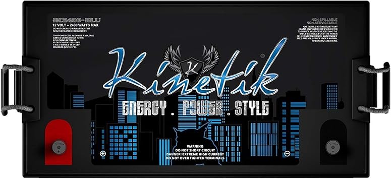 Kinetik HC2400-BLU 2400 Watt Power Cell Replacement Battery for Power Car Stereo System