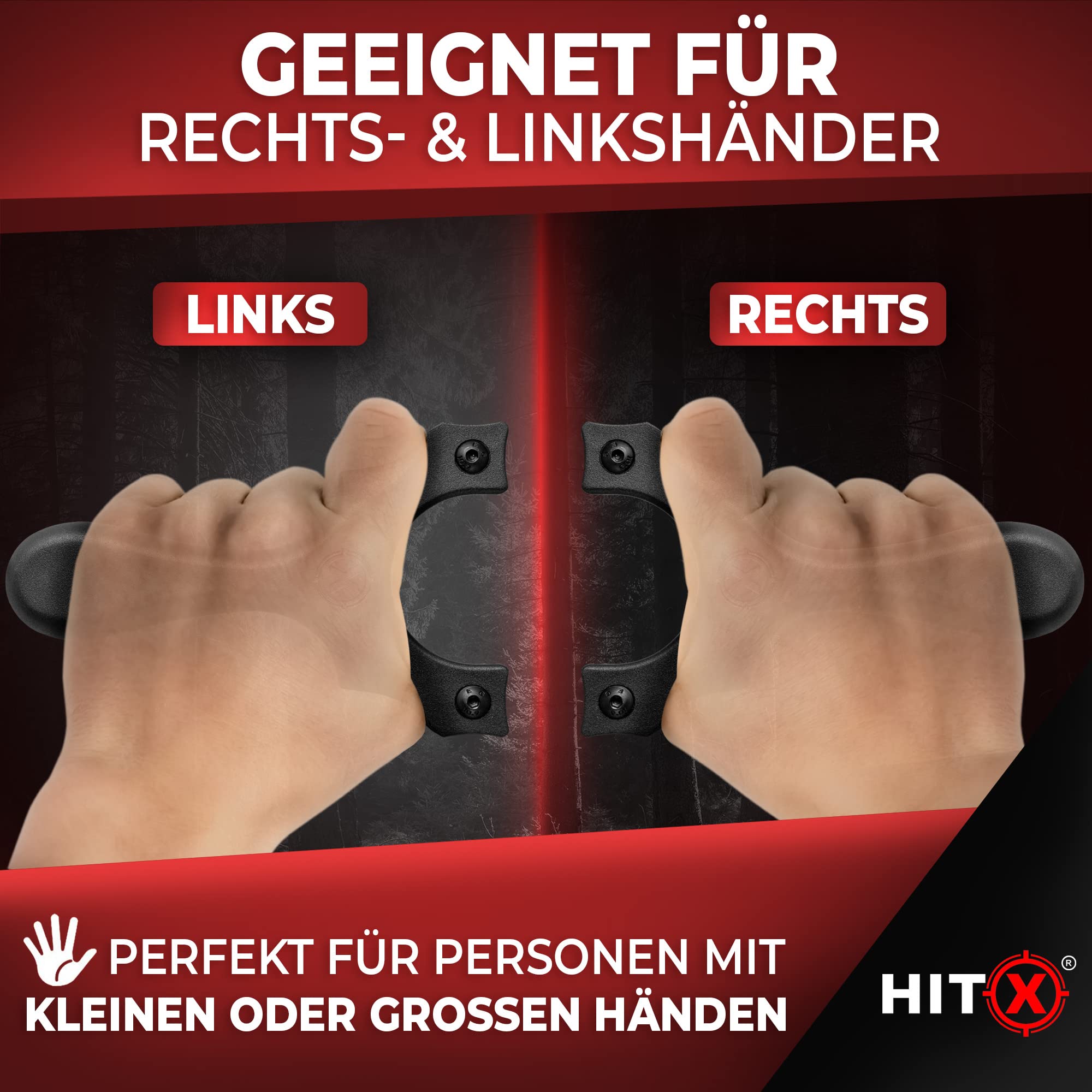 HITX® Zwille Steinschleuder Profi Set [Alpha Clips] | Einfache Clip-Technik | Slingshot Schleuder mit Gummiband Extra Stark | Sportgerät in Bundle Sets mit Ersatzgummi + Tonkugeln